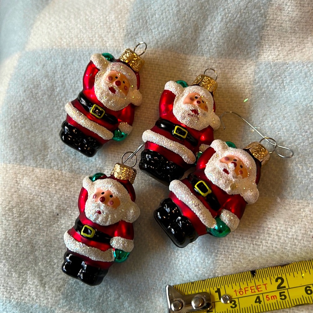 Vintage Christmas Ornaments Lot 4 Santa